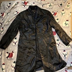 Women’s large genuine Italian leather dress coat